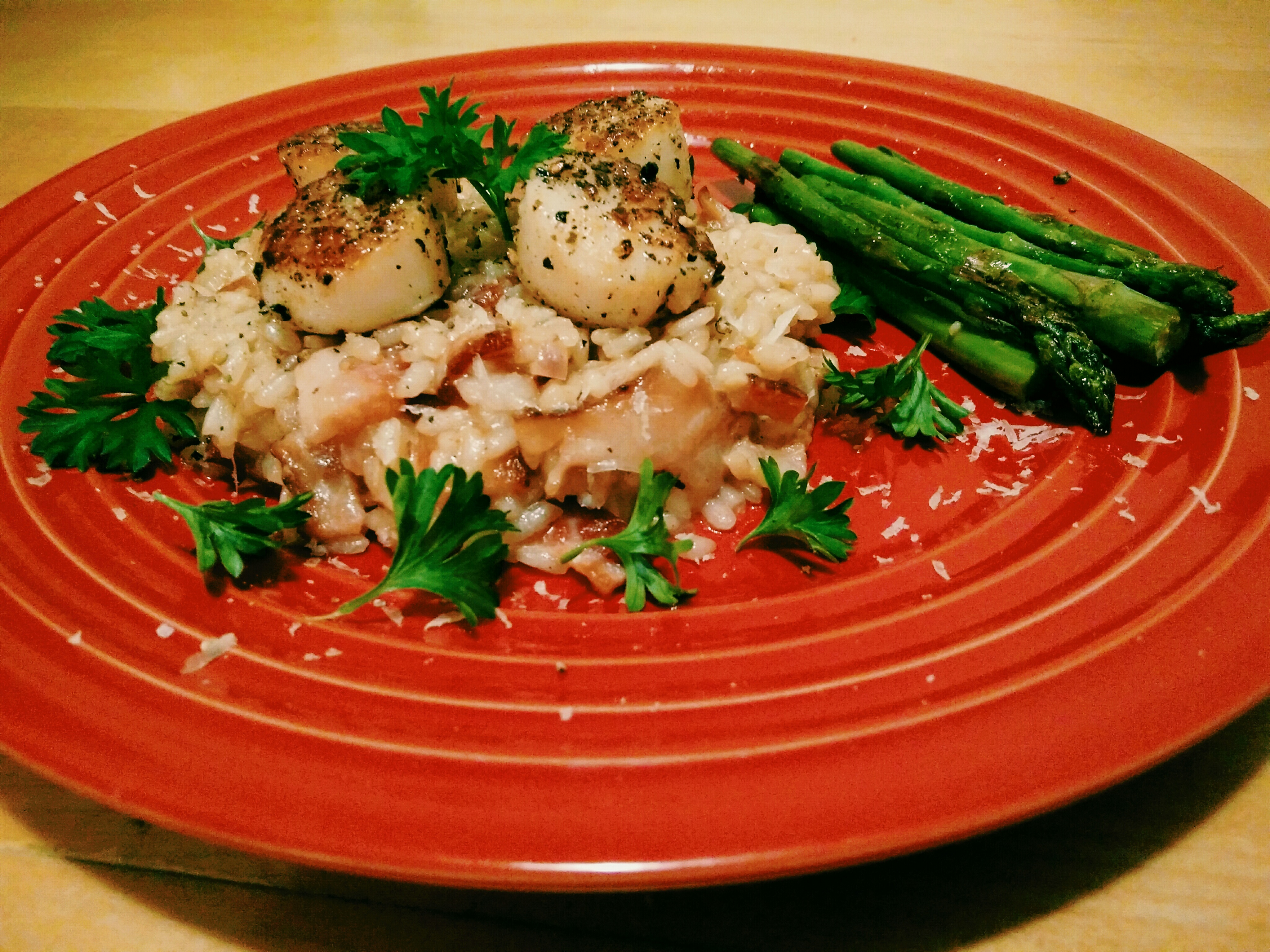 Scallop Bacon Risotto